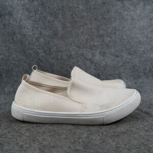 H&M Shoes Womens 6 Casual Slip On Sneaker Loafer Flat Trainer White